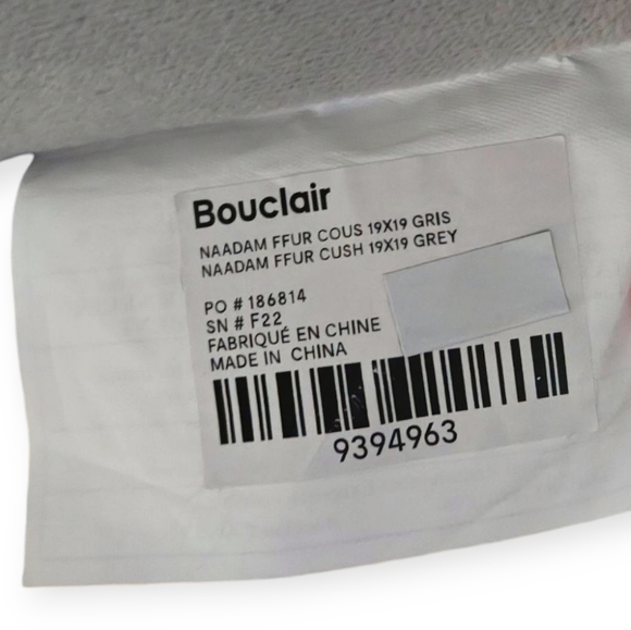 New Faux Fur Pillows Grey Faux Fur Pillows 19x19 Shaggy Throw Pillows Bouclair - Picture 10 of 10